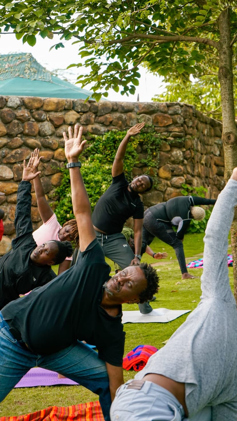 Group meditation session